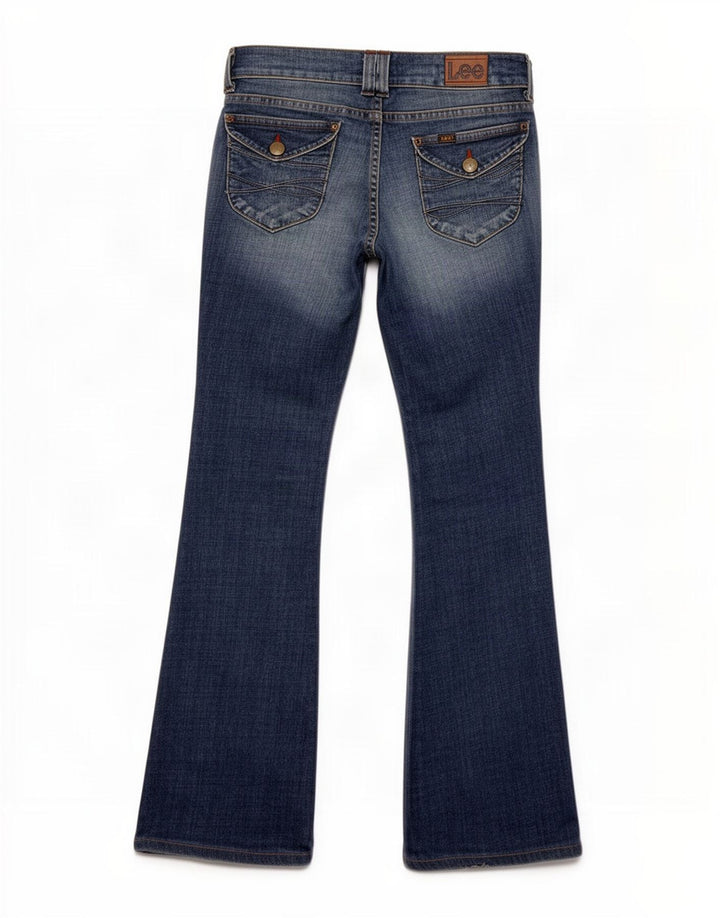 Damskie jeansy Lee Leola Bootcut W27 L35 Niebieskie bawełniane