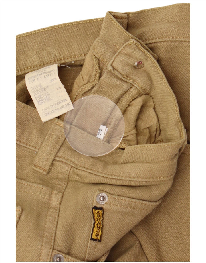 Damskie zwężane spodnie codzienne Armani IT 44 Medium W28 L29 Khaki Cotton