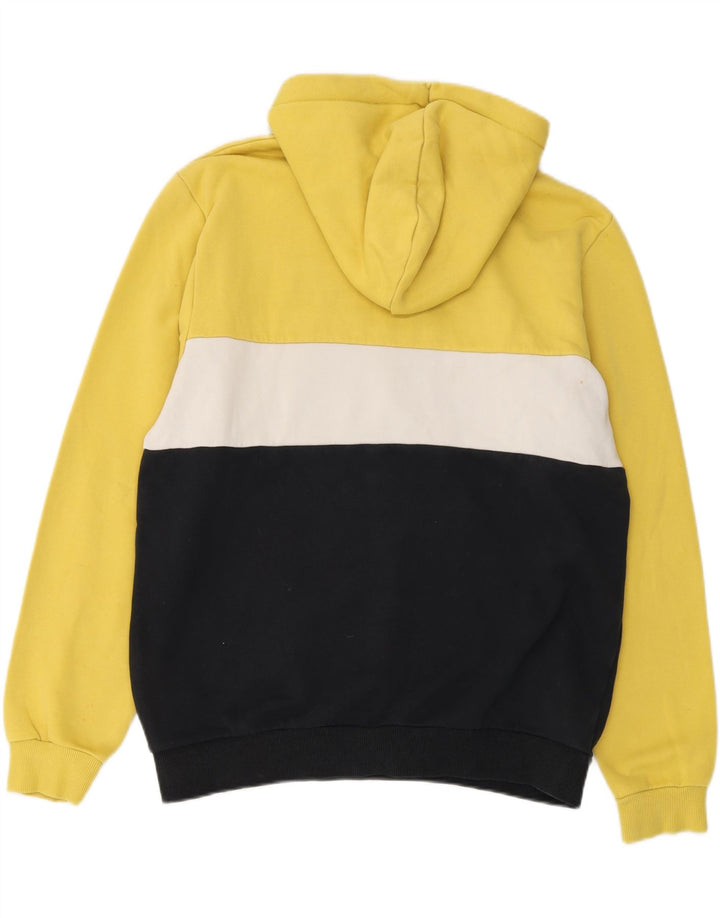 PUMA Mens Graphic Hoodie Jumper Medium Multicoloured Colourblock Cotton Vintage Puma and Second-Hand Puma from Messina Hembry 