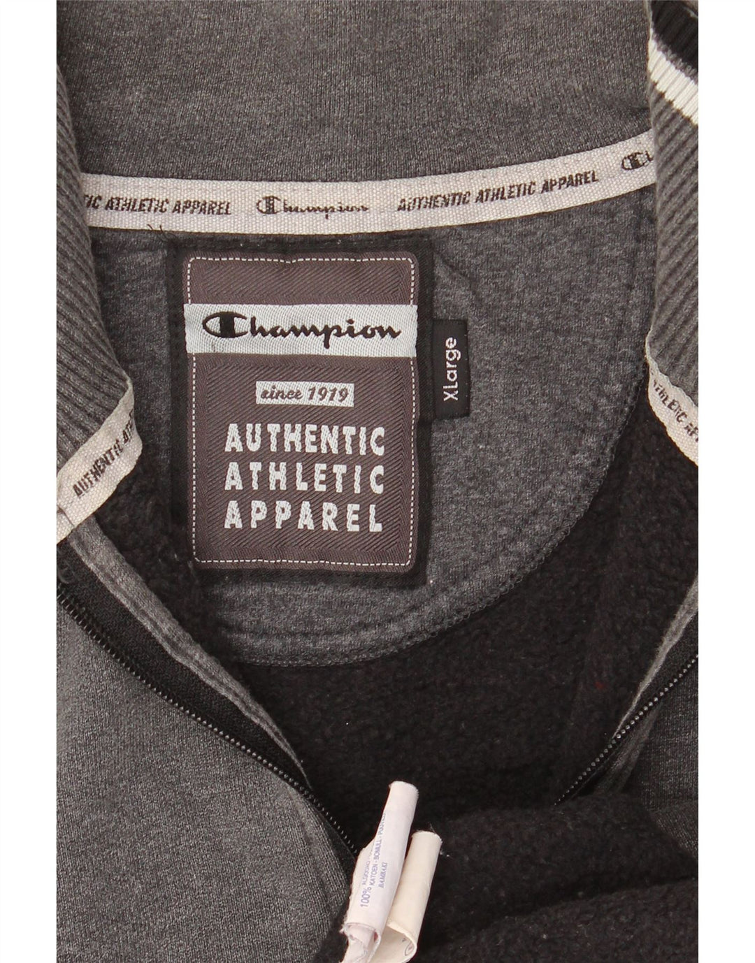 Męska bluza z zamkiem błyskawicznym CHAMPION XL, szara bawełna