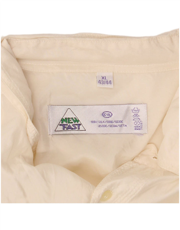 Nowa koszula męska Fast w rozmiarze 43/44 XL, biały jedwab