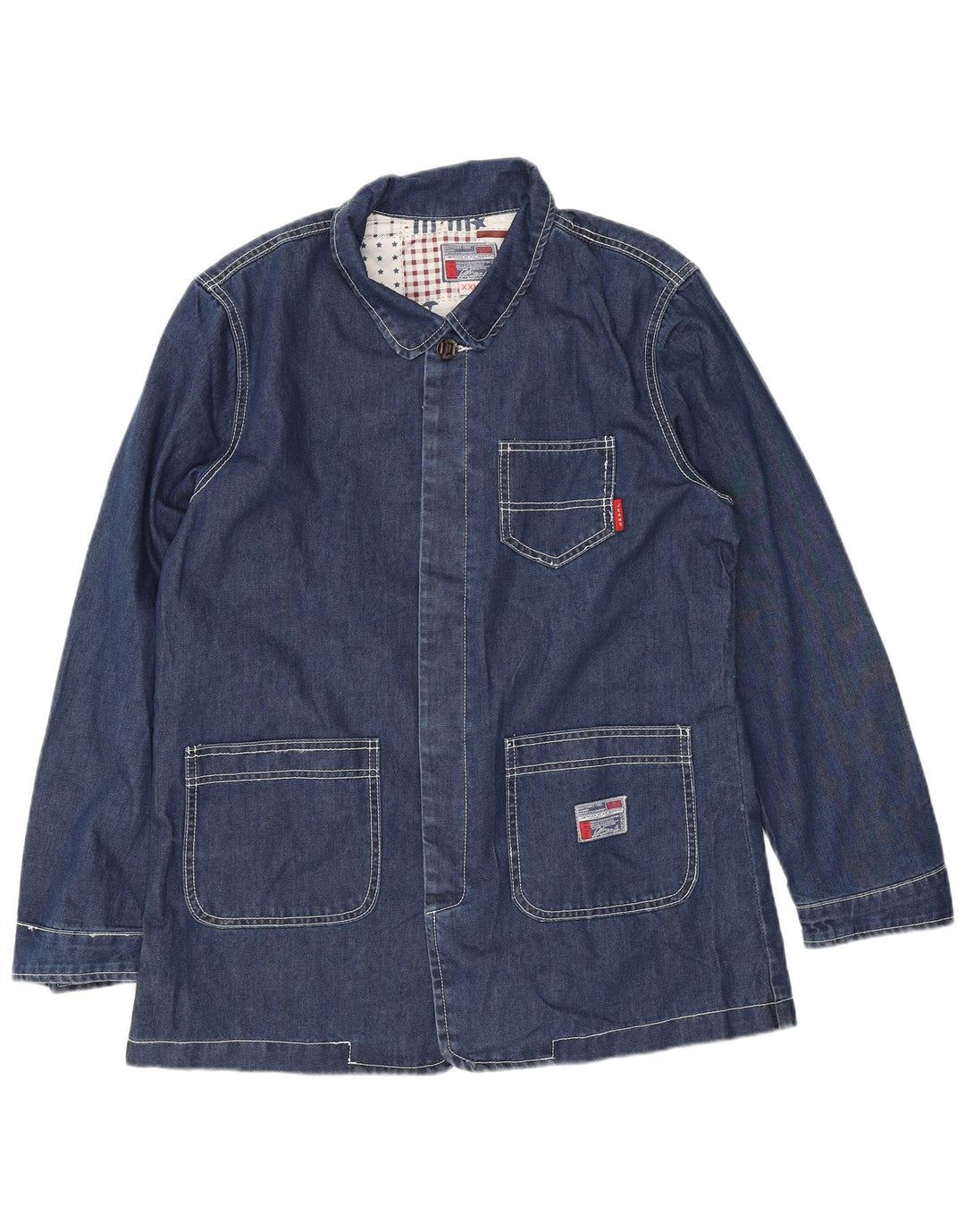 Vintage męska kurtka dżinsowa UK 44 2XL niebieska