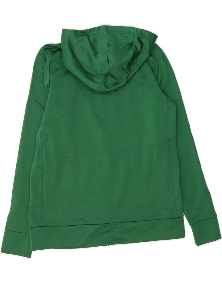 NIKE Womens Dri Fit Zip Hoodie Sweater UK 14 Medium Green Polyester Vintage Nike and Second-Hand Nike from Messina Hembry 