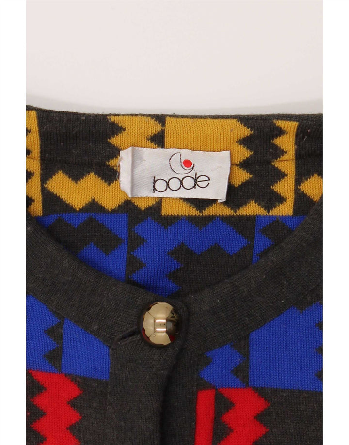 Sweter damski Bode Crop Cardigan UK 14 Średni wielobarwny geometryczny