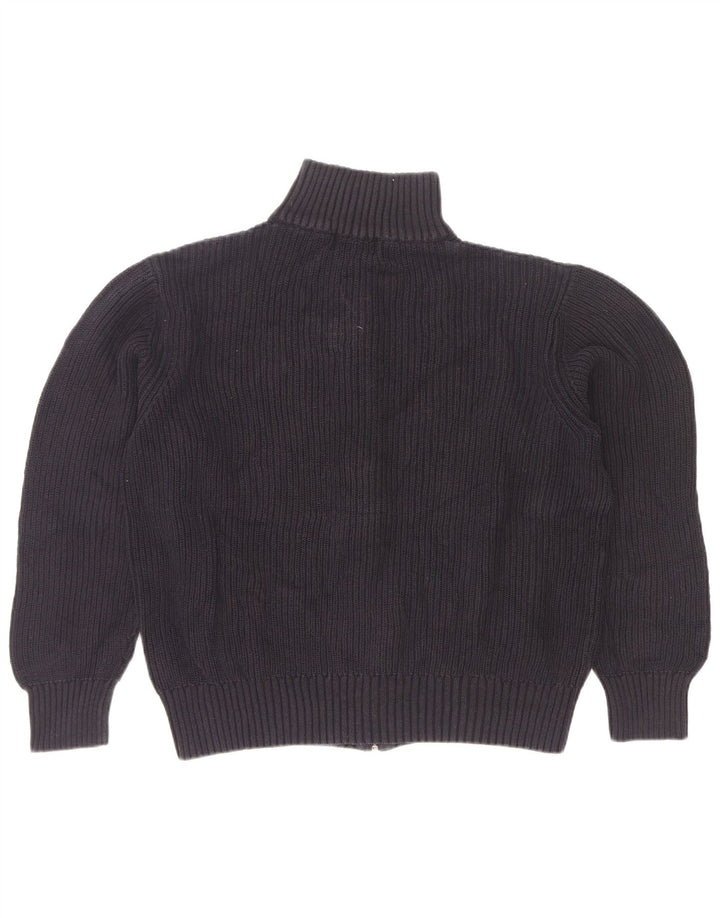 Marks & Spencer Męski sweter rozpinany, średni granatowy, bawełniany