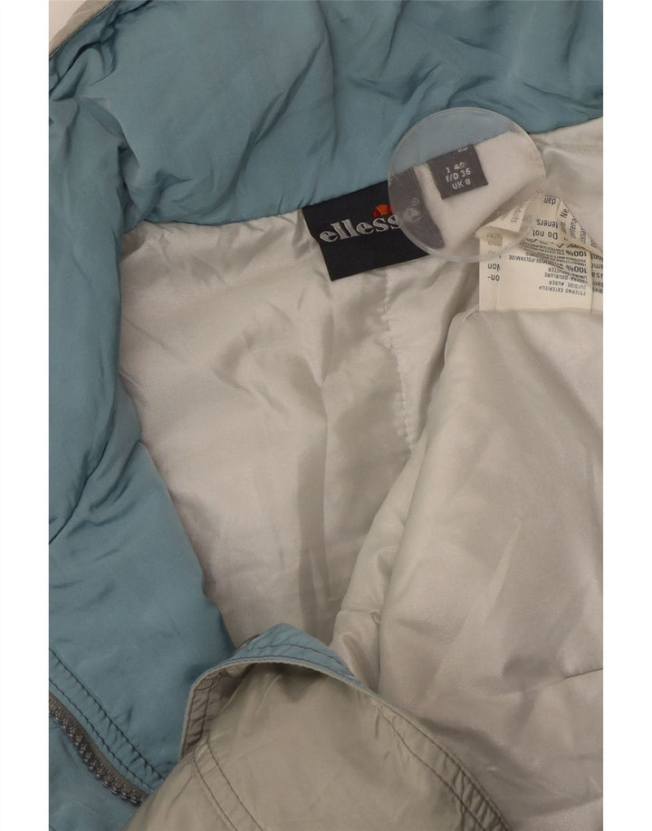 Damska, obszerna, wyściełana kurtka z kapturem Ellesse UK 8 Small, szary poliamid