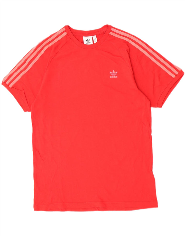 Adidas Męska Koszulka Top Duża Czerwona Bawełna