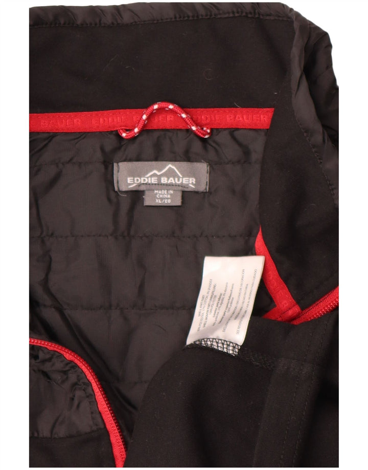 Męski sweter z zamkiem błyskawicznym Eddie Bauer XL, czarny, poliester