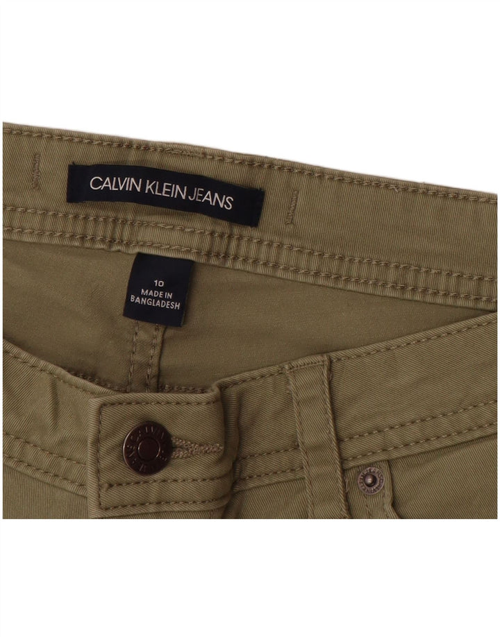 CALVIN KLEIN Damskie zwężane spodnie codzienne US 10 Large W30 L27 Zielone