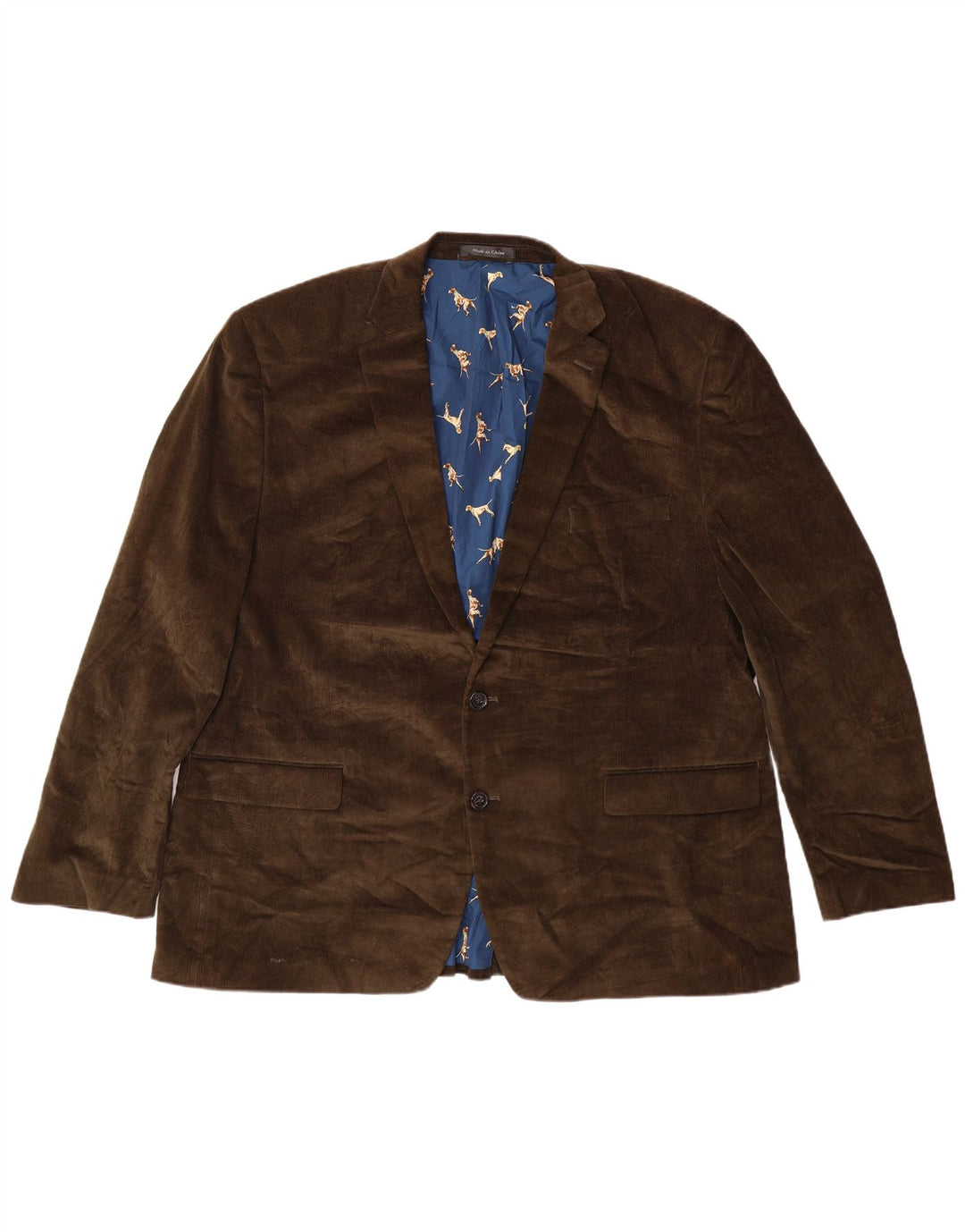 RALPH LAUREN Męska marynarka o regularnym kroju, zapinana na 2 guziki, UK 48 4XL Khaki