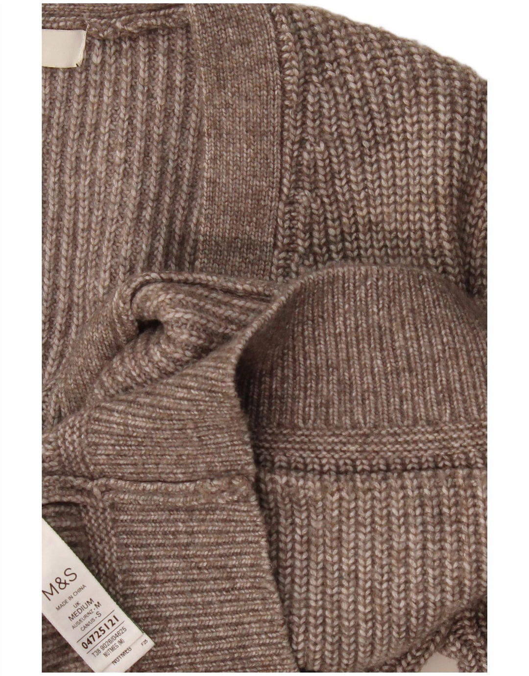 Marks & Spencer Damski sweter oversize UK 14, średni szary, nakrapiany
