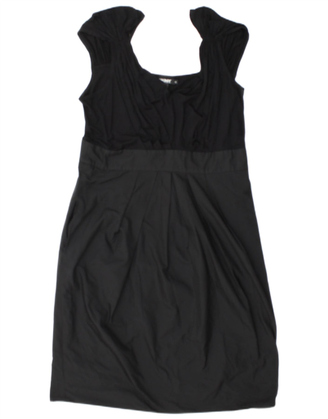 Damska sukienka typu shift Dkny US 14 XL, czarna, wiskoza z blokami kolorów