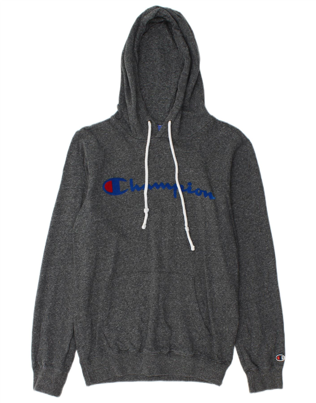 Męski sweter z kapturem i grafiką CHAMPION XS Szary, bawełniany nakrapiany