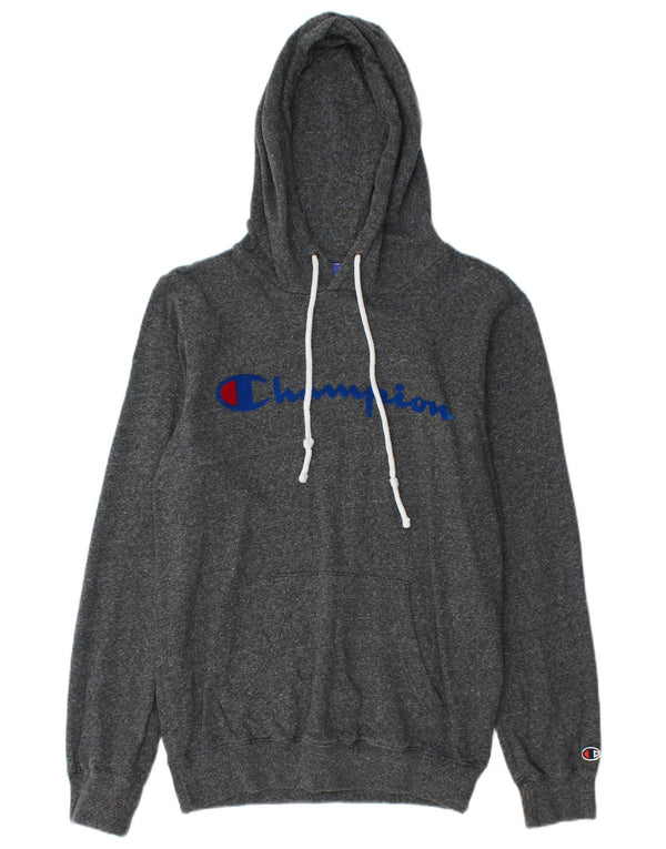 Męski sweter z kapturem i grafiką CHAMPION XS Szary, bawełniany nakrapiany