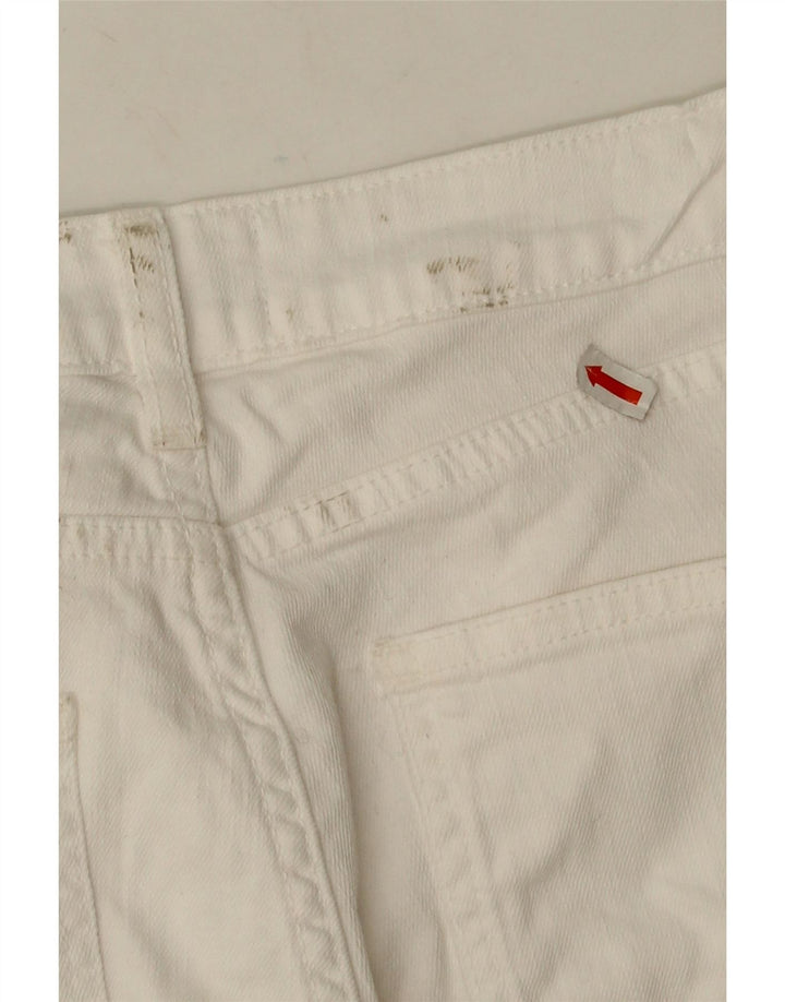 Damskie dżinsy Capri Fat Face UK 12 Medium W28 L20 Biała bawełna