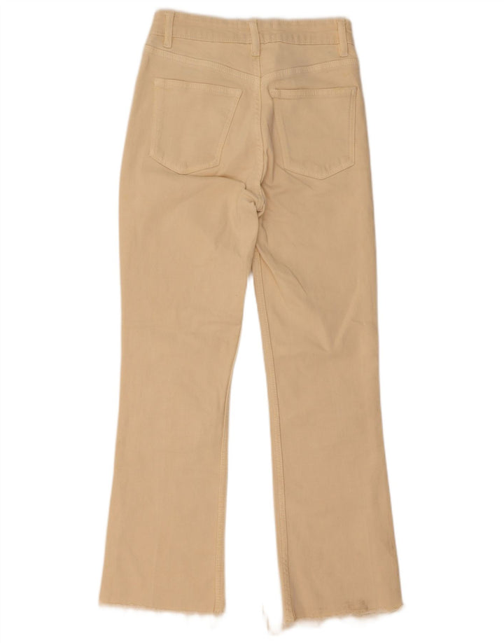 Jeansy damskie Bootcut Zara EU 34 2XS W24 L27 Beżowe