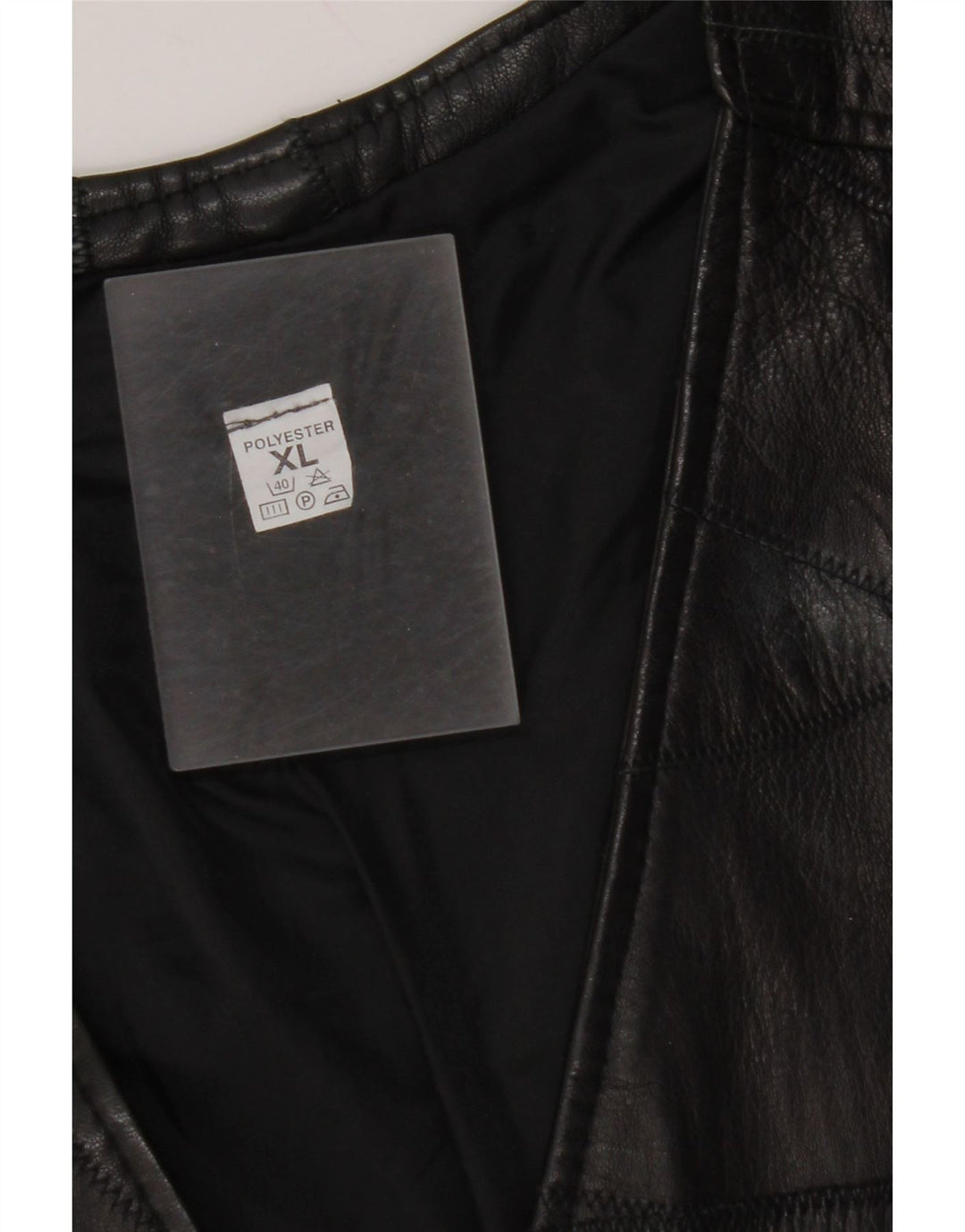 Męska kamizelka skórzana XL w stylu vintage, czarna