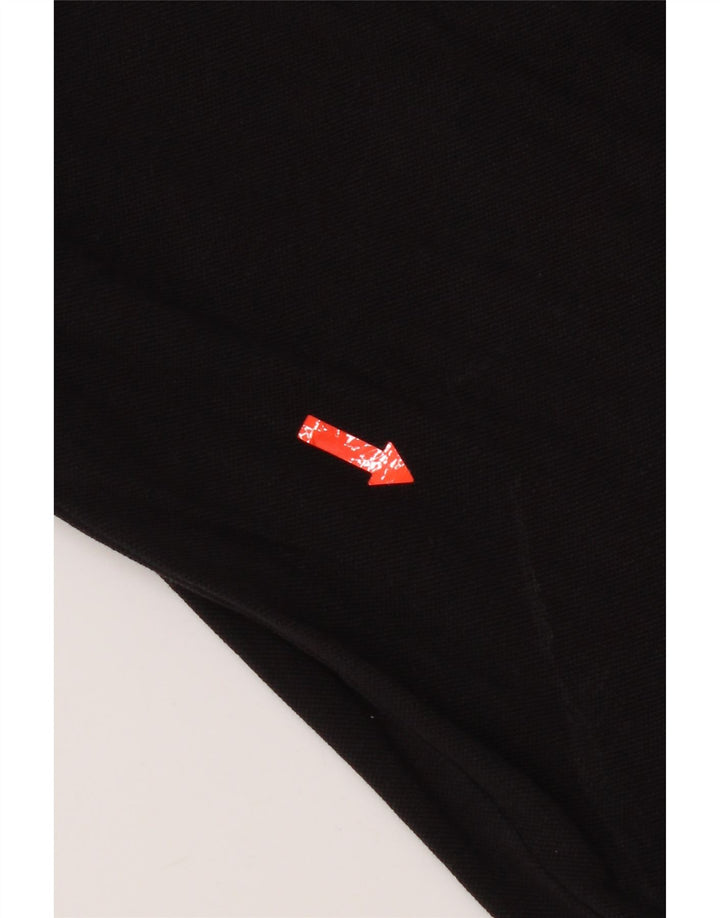 Crew Clothing Męska koszulka polo, duża, czarna, bawełniana