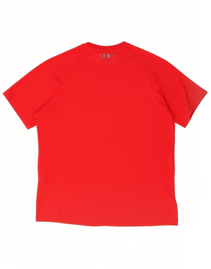 Under Armour Męski T-shirt Top Duży Czerwony Poliester Sport
