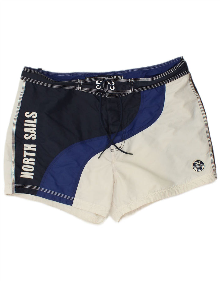 Męskie spodenki kąpielowe North Sails Graphic, średnie, wielokolorowe, z blokami kolorów