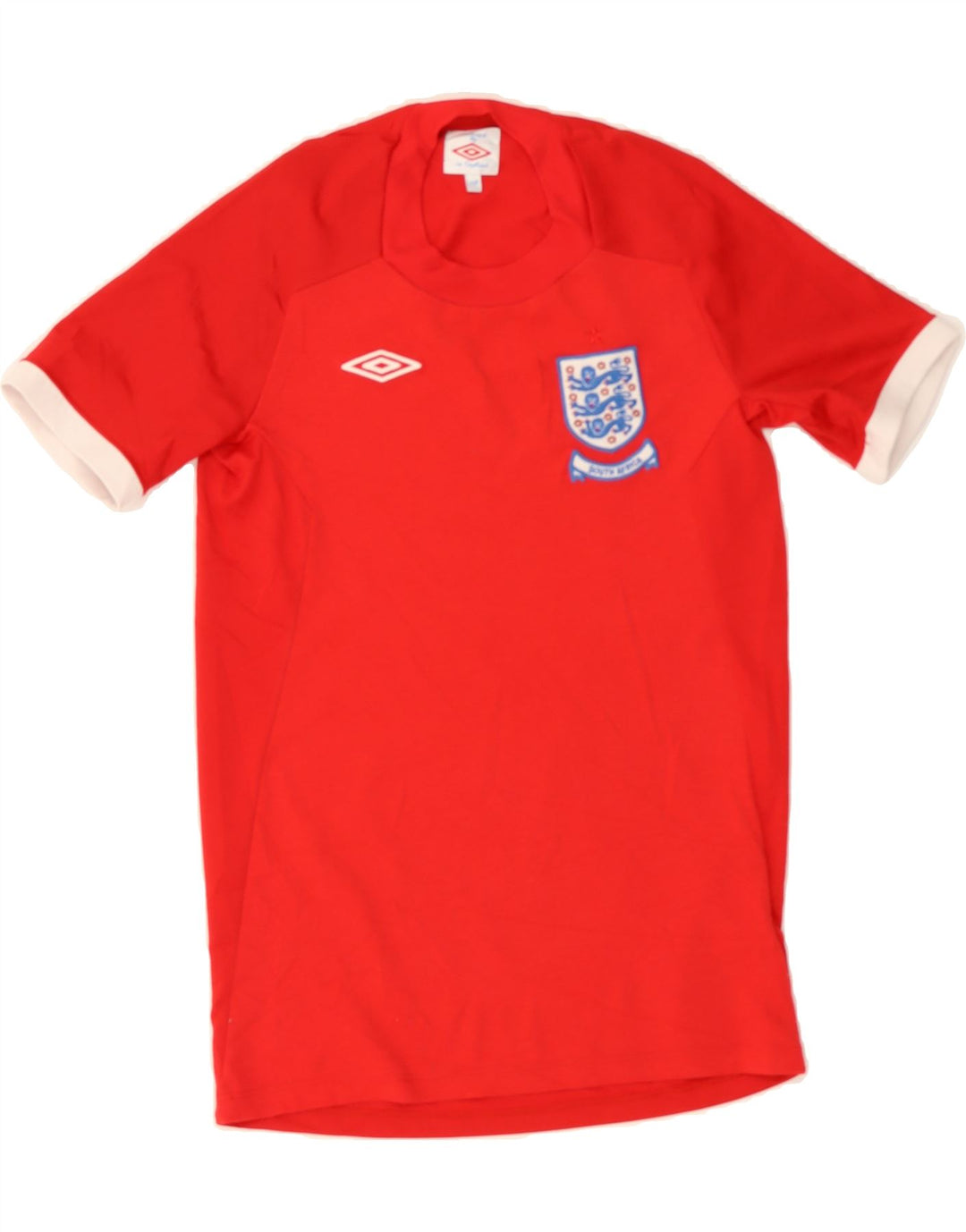 UMBRO Boys T-Shirt Top 14-15 Years Red Polyester Vintage Umbro and Second-Hand Umbro from Messina Hembry 