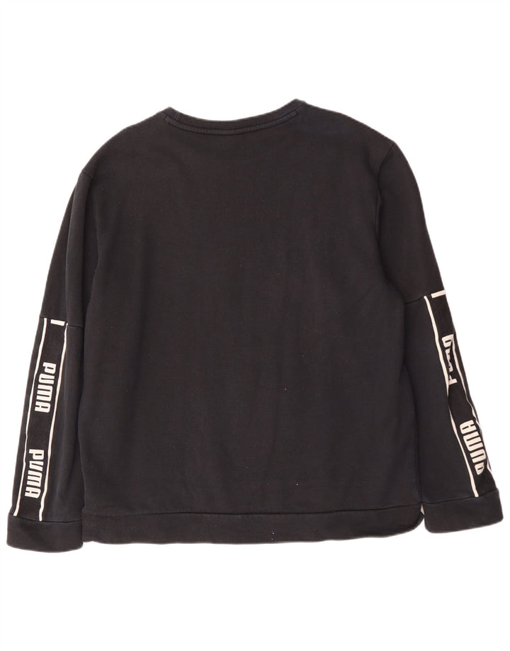 Męska bluza z grafiką Puma, duża, czarna, bawełniana