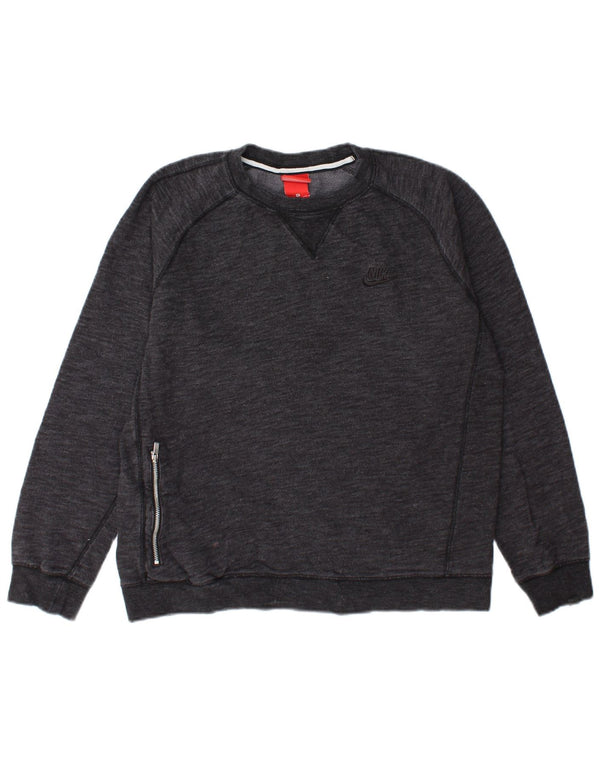 Nike Mens Sweatshirt Jumper Medium Grey Flecked
