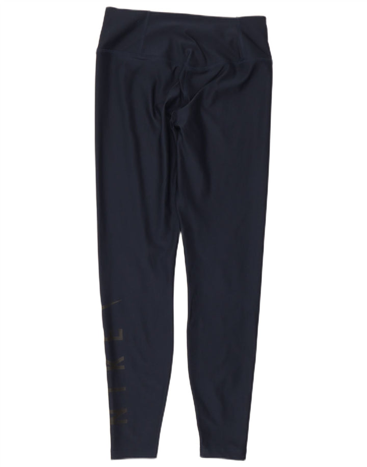 Damskie legginsy Nike Dri Fit Graphic UK 8, małe, granatowe
