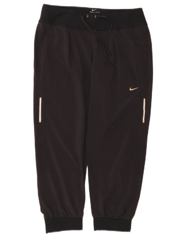 Nike Womens Dri Fit Capri Tracksuit Trousers Joggers UK 10 Small  Black