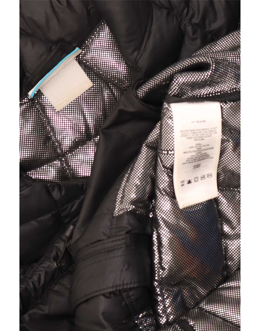 Męska ocieplana kurtka Columbia UK 38 Średni czarny nylon w blokach kolorystycznych