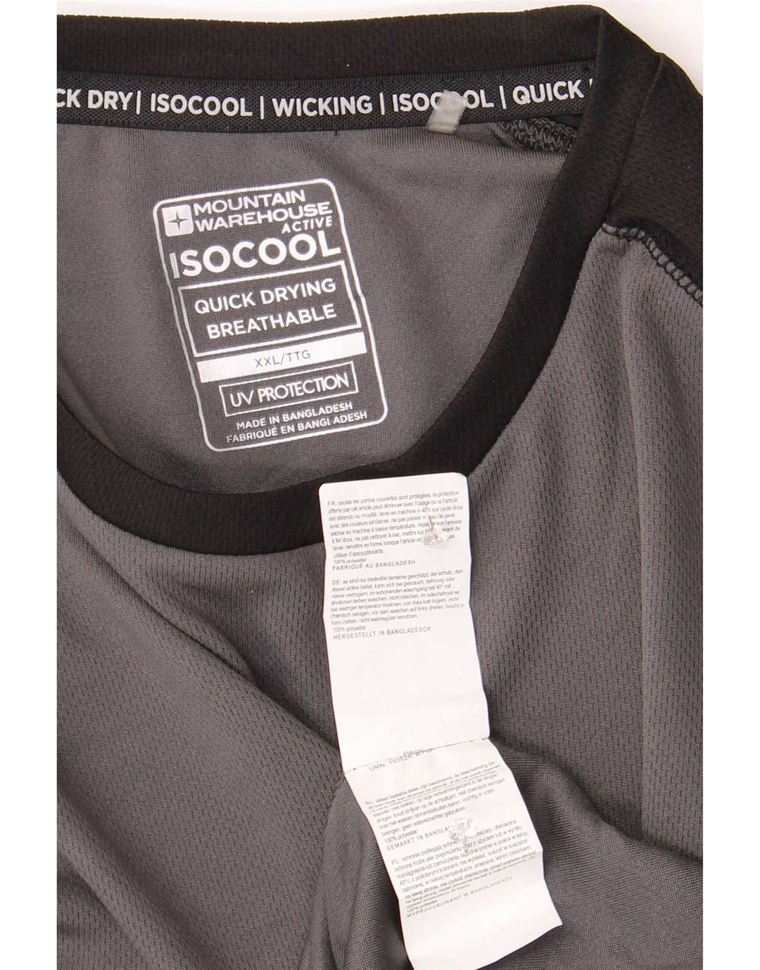 Męski top IsoCool Mountain Warehouse z długim rękawem 2XL w kolorze szarym