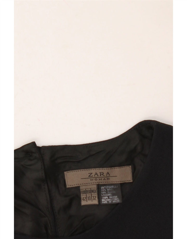 ZARA Womens Sleeveless Maxi Dress EU 42 Large Black Wool Vintage Zara and Second-Hand Zara from Messina Hembry 