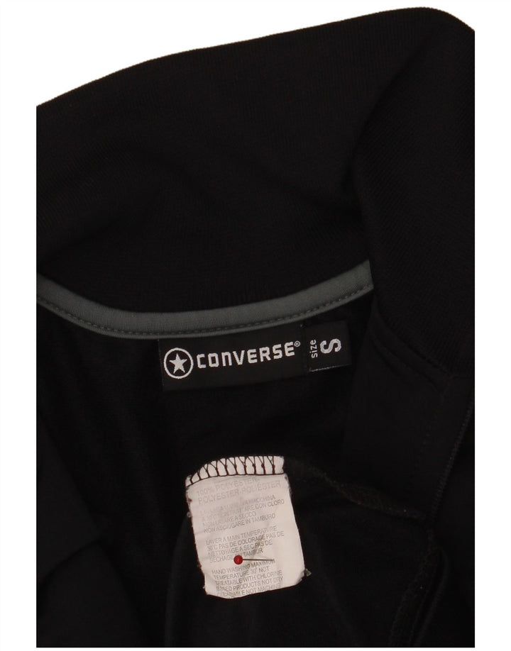 Converse Męska bluza dresowa, mała, czarna, poliestrowa