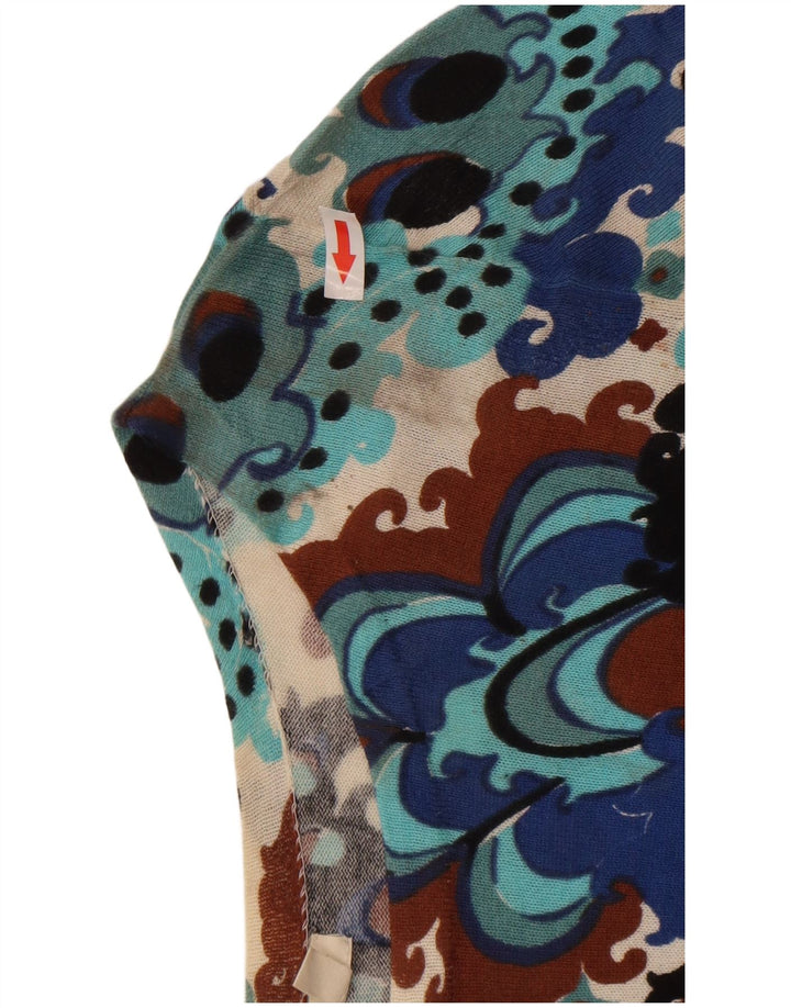 Damski sweter J. Crew z dekoltem w łódkę, UK 12, średni, wielobarwny wzór paisley