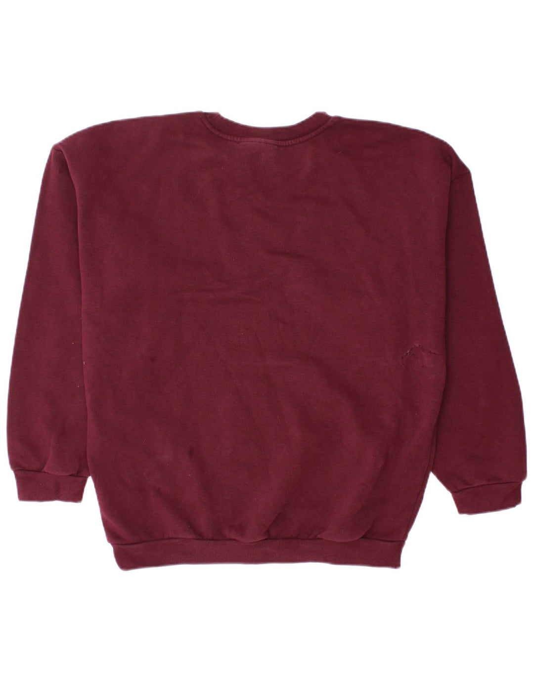 Damska bluza oversize Adidas Jumper UK 10 Small Burgundowa bawełna