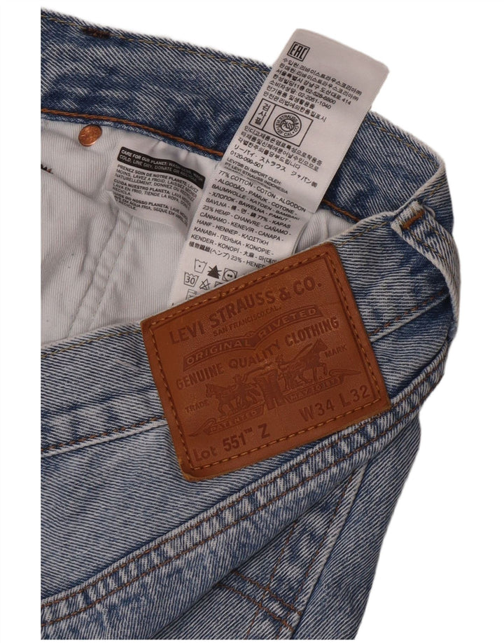 Męskie proste dżinsy Levi's W34 L32 Niebieskie bawełniane