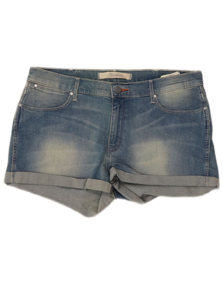 Damskie spodenki jeansowe Wrangler W32, duże, niebieskie, bawełniane
