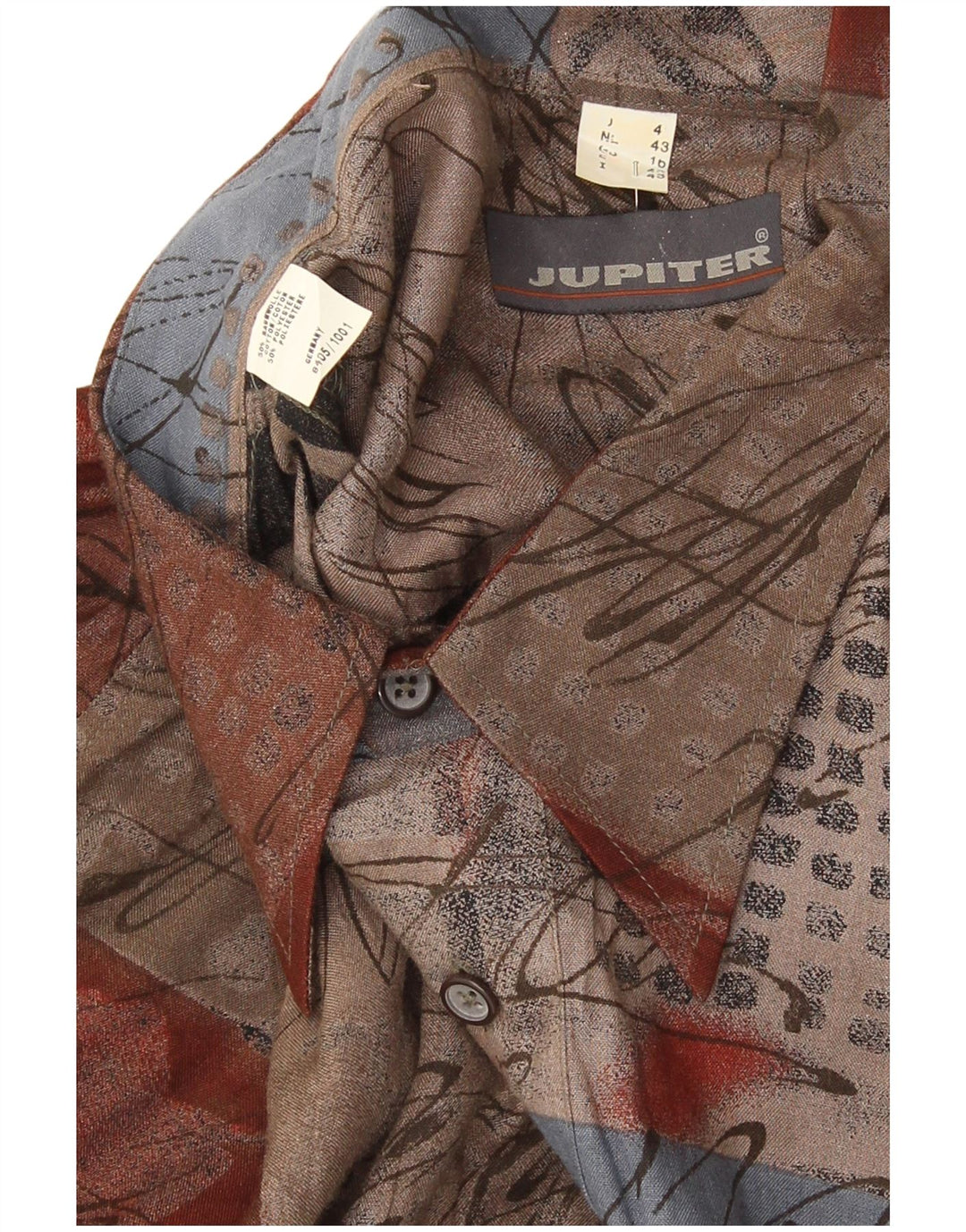 Męska koszula pulowerowa Jupiter rozmiar 43, duża, wielobarwna, patchworkowa bawełna