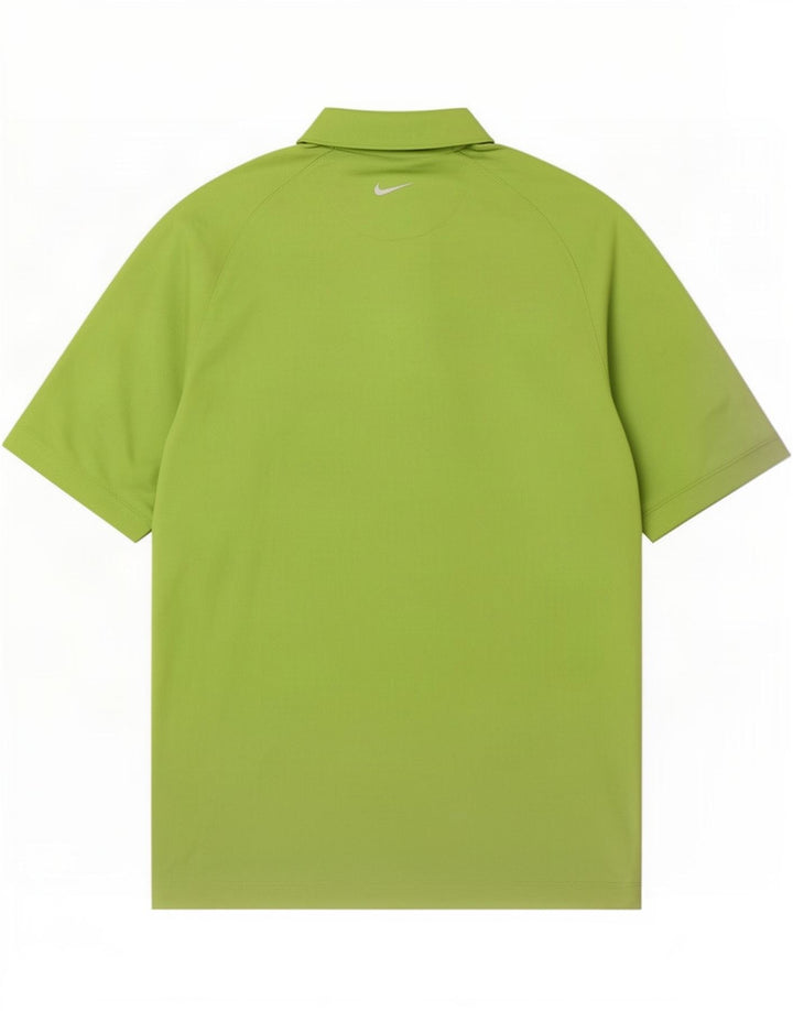 Męska koszulka polo Nike, mała, zielona, z blokami kolorów, poliester