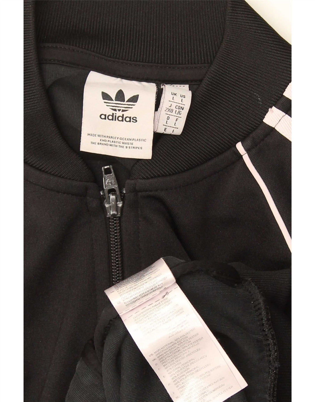 Adidas Męska bluza dresowa, duża, czarna, poliestrowa