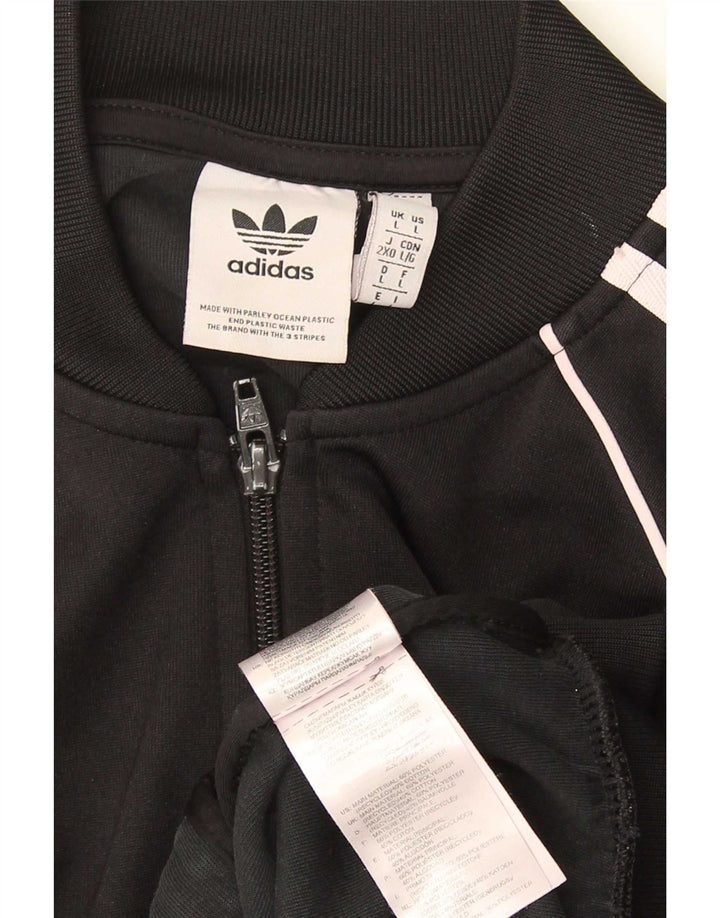 Adidas Męska bluza dresowa, duża, czarna, poliestrowa