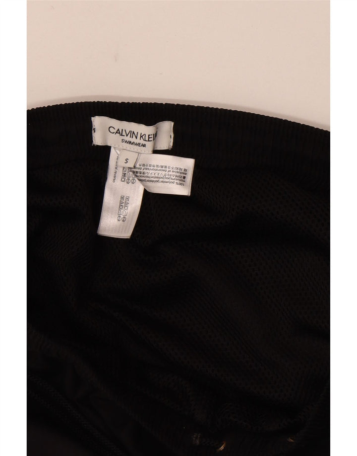 Męskie spodenki kąpielowe Calvin Klein z grafiką, małe, czarne, z blokami kolorów