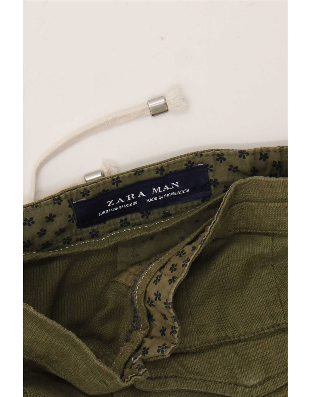 Męskie spodenki chino Zara Small W30 zielone