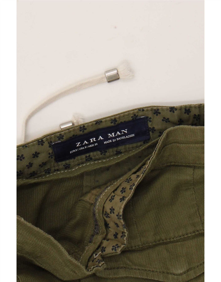Męskie spodenki chino Zara Small W30 zielone