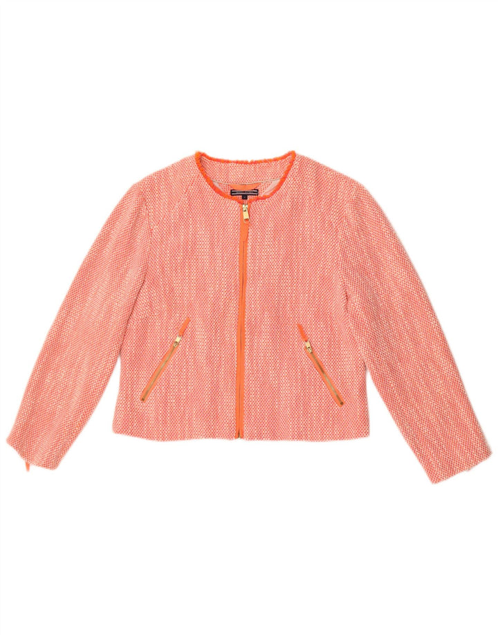 Damska marynarka Tommy Hilfiger Crop US 12, duża, pomarańczowa, bawełniana