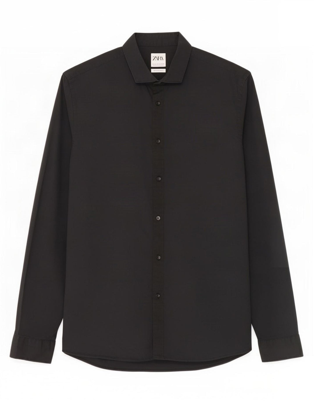 Męska koszula Super Slim Fit Zara, duża, czarna, bawełniana