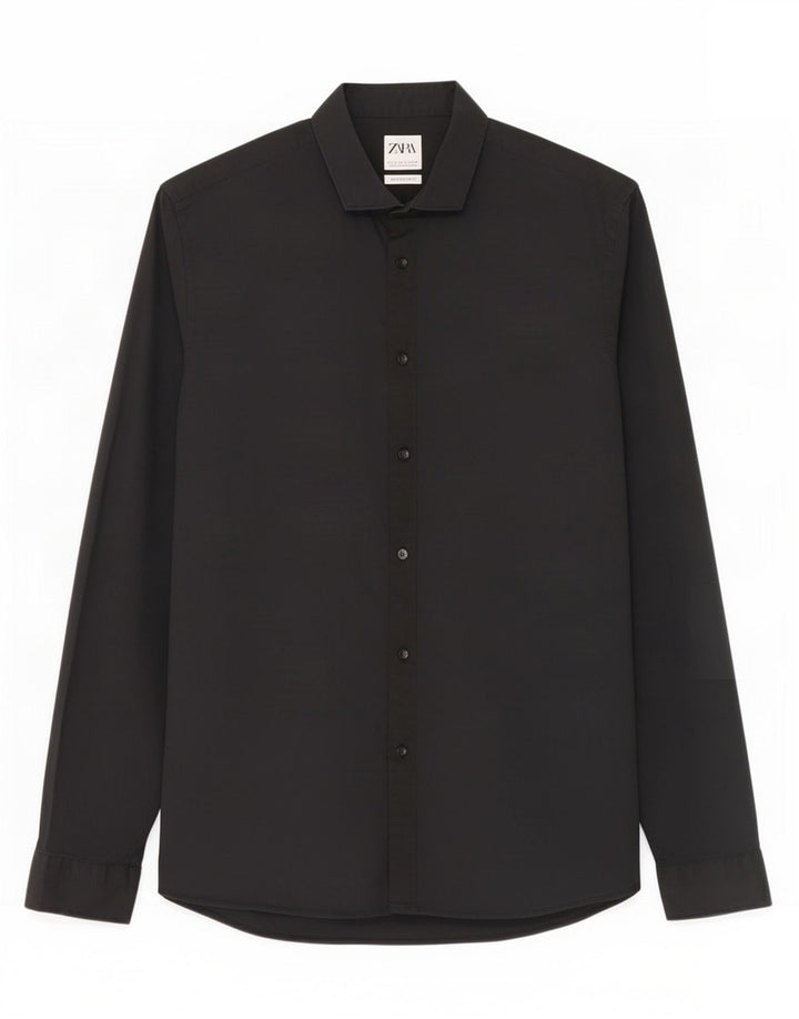 Męska koszula Super Slim Fit Zara, duża, czarna, bawełniana
