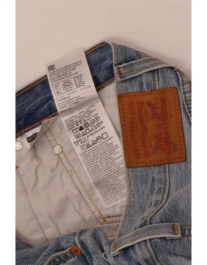Damskie spodenki jeansowe Levi's 501 w trudnej sytuacji W31 Średnioniebieskie bawełniane
