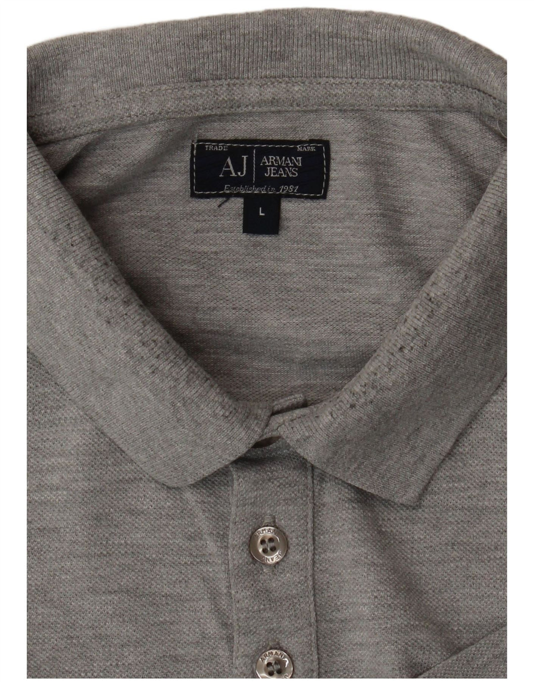 Męska koszulka polo ARMANI JEANS, duża, szara