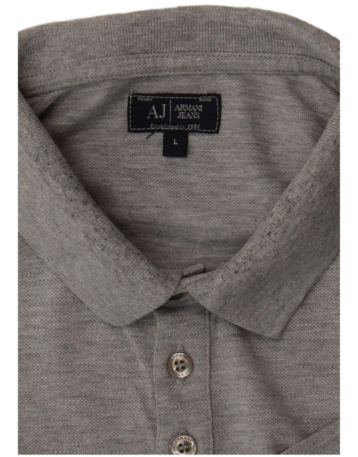 Męska koszulka polo ARMANI JEANS, duża, szara